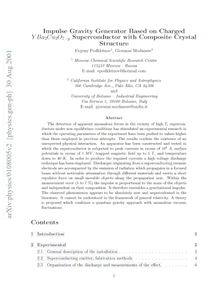 Impulse Gravity Generator Based on Charged YBa_2Cu_3O_{7-y} Superconductor with Composite Crystal Structure