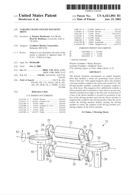Variable Ratio Angled Magnetic Drive