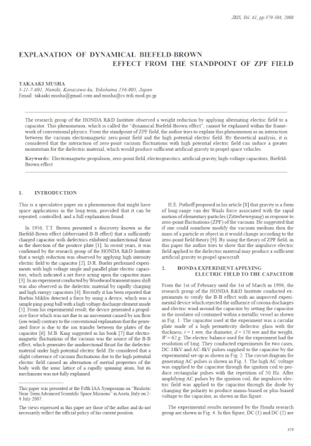 Explanation of Dynamical Biefeld-Brown Effect from the Standpoint of ZPF Field