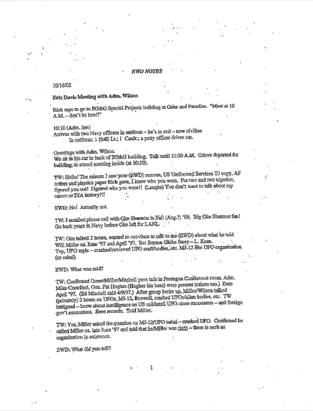 The Wilson-Davis Memo
