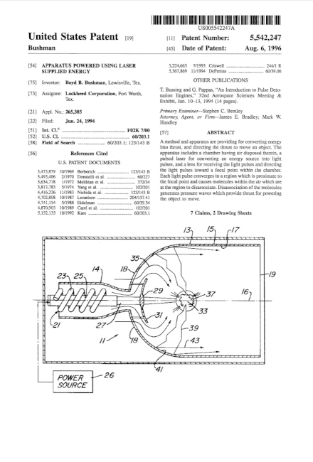 Apparatus Powered Using Laser Supplied Energy