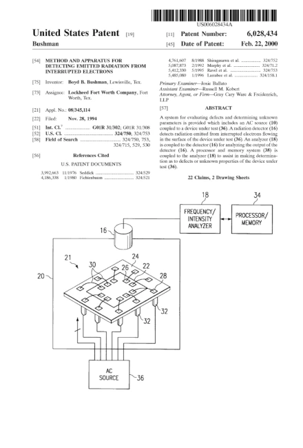 Method and Apparatus for Detecting Emitted Radiation from Interrupted Electrons