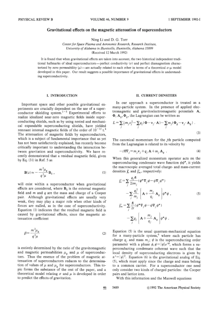 Gravitational Effects on the Magnetic Attenuation of Superconductors