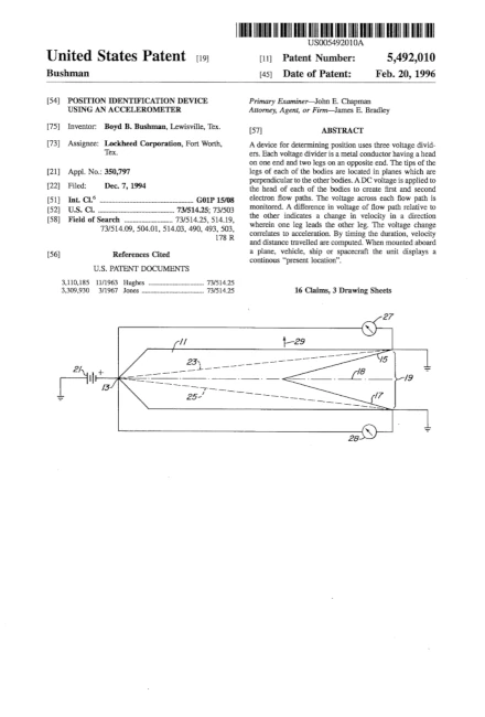 Position Identification Device Using an Accelerometer